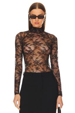 High Neck Lace Bodysuit