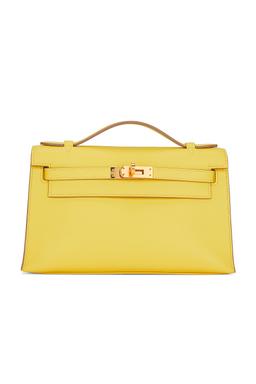 Hermes Calfskin Kelly Pochette Handbag