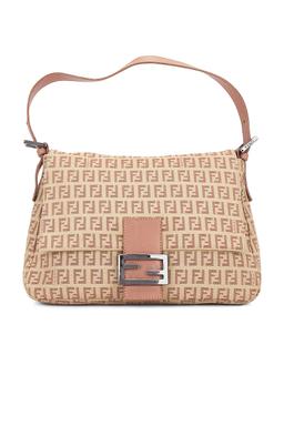 Fendi Zucchino Mama Baguette Shoulder Bag