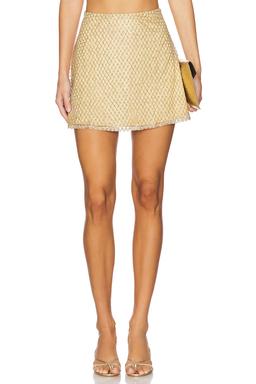 Glitter Grid Mini Skirt