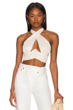 x REVOLVE Rana Cross Front Crop Top