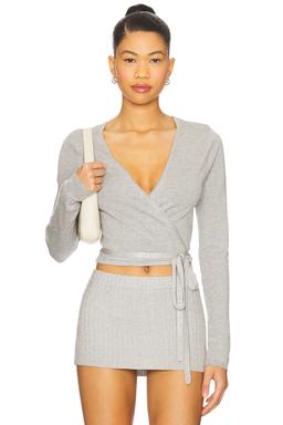 Whisper Knit Wrap Top