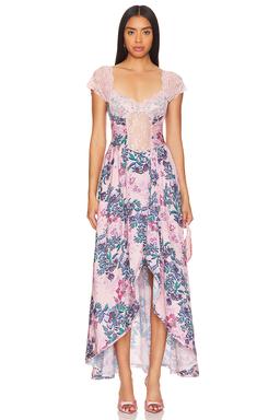 x Intimately FP Bad For You Maxi Bodysuit In Dusty Rose Combo