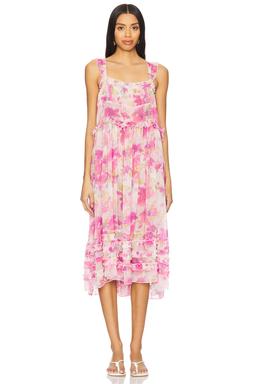 x Intimately Fp Moon Phase Printed Midi Dress In Pop Combo