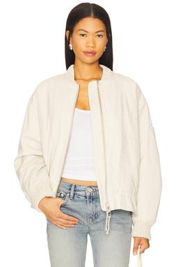 x We The Free Jax Washed Bomber In Almond Flour
