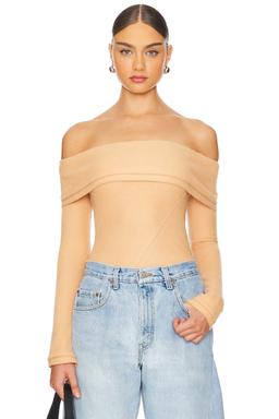 x Intimately FP Autumn Cozy Bodysuit In Toasted