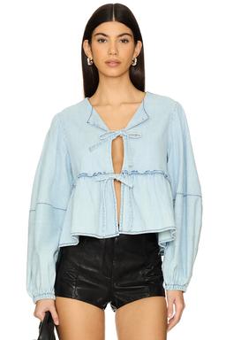 Denim Brunch Babe Blouse