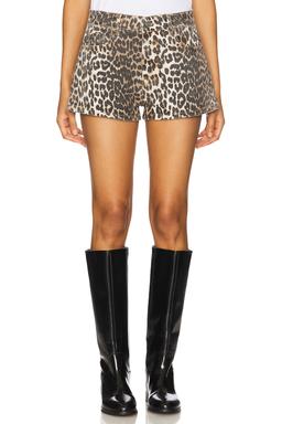 Print Denim Hotpants