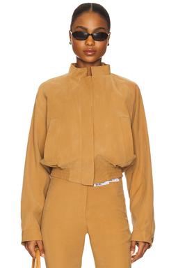 Cupro Crop Tailoring Bomber
