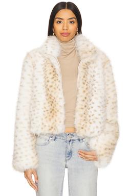 Georgina Leopard Faux Fur Jacket