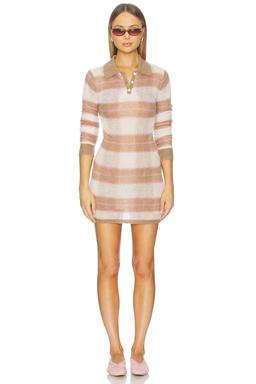 Shadow Plaid Polo Dress