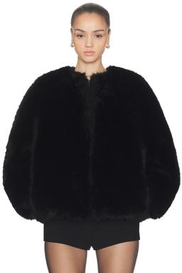 Long Hair Faux Fur Bomber