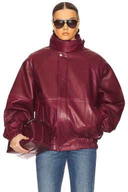The Oversized Leather Bomber