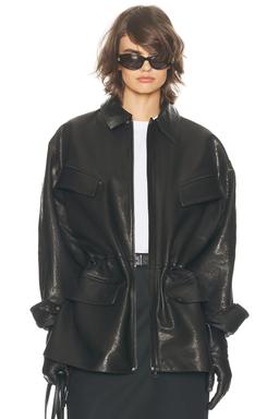 The Peplum Leather Moto Jacket