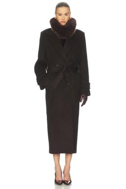 Bold Shoulder Long Coat