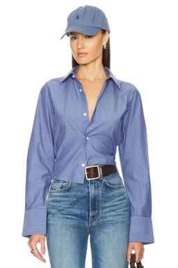 Pinstripe Poplin Fitted Shirt