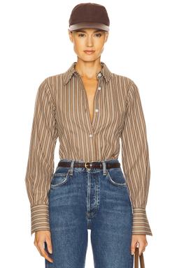 Pinstripe Poplin Fitted Shirt