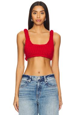 Red Colossal Knit Bralette
