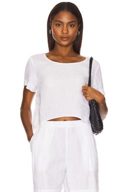 Linen Cropped Tee