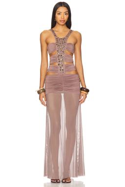 Hadassa Hand-Beaded Maxi Dress