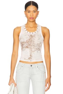 Lace Jersey Tank