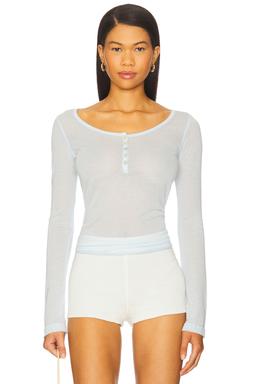 Button Down Henley Top