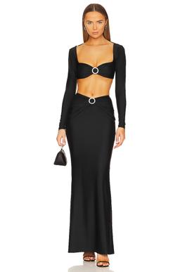 X Revolve Long Sleeve Bustier Gown