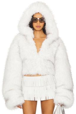 Hody White Faux Fur Jacket