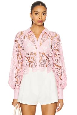 Odelia Crop Button Down Top