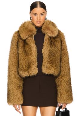 by Marianna Savoie Faux Fur Jacket