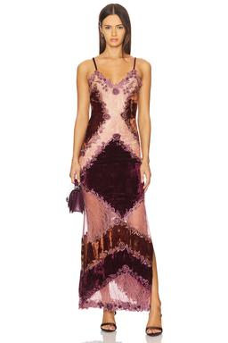 Julia Purple Lace Slip Dress