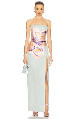 Clemence Maxi Dress in Hibiscus