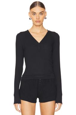 Soft Modal Rib V-neck Henley