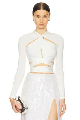 Long Sleeve Twist Tie Top