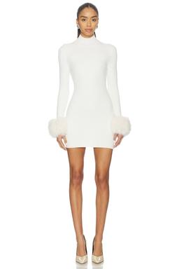 Britt Faux Fur Cuff Mini Dress