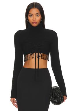 Hadia Beaded Fringe Top