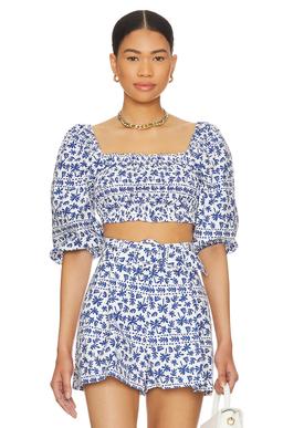 Ithica Shirred Crop Top