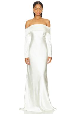 Bianca Off Shoulder Long Sleeve Gown
