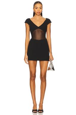 The Salvador Bonded Crepe Mini Dress