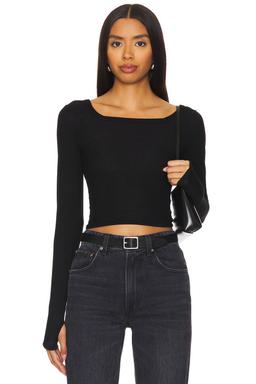 Pryderi Crop Square Neck Long Sleeve