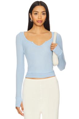 Maeve Long Sleeve Scoop Neck Top