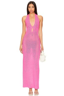 Lisse Halter Maxi Dress