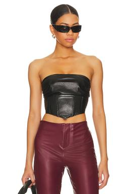 Charlotte Leather Top