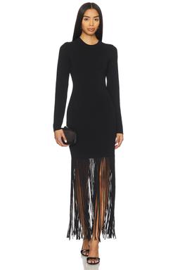 Fiorella Long Sleeve Dress With Fringe