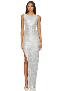 Lumina High Neck Gown