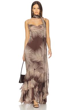 Cowl Maxi Dress With Sash