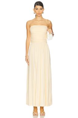 Malone Ruched Strapless Maxi Dress
