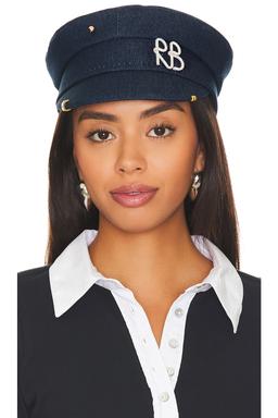 Piercing Denim Baker Boy Cap