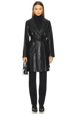 Vegan Leather Coat