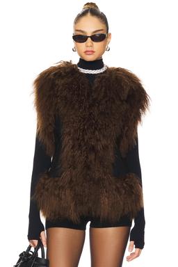 Dorothy Shearling Suede Vest